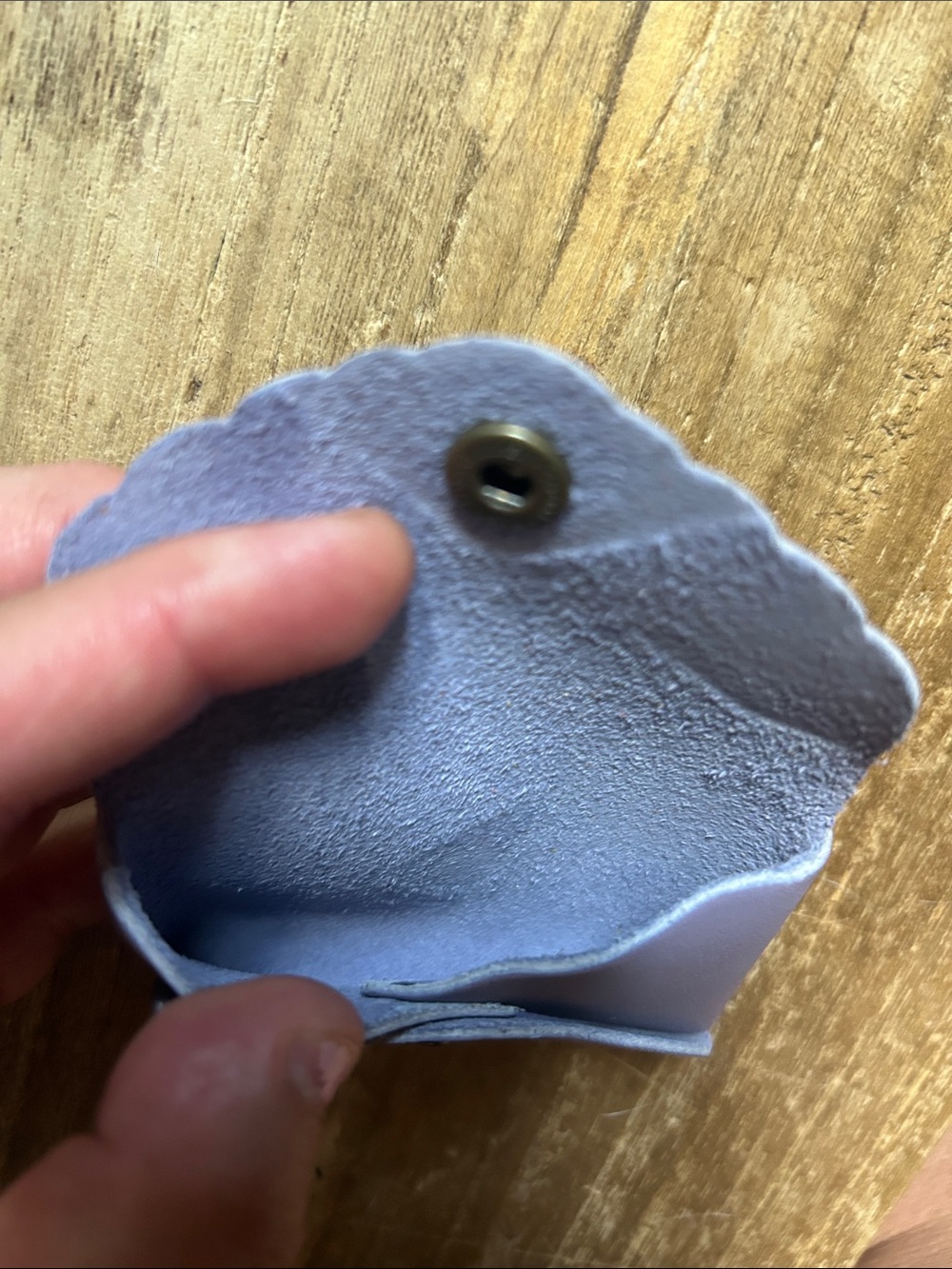 Portland Leather Goods Mini Daisy Wallet/ Cardholder Lavender - Picture 5 of 5